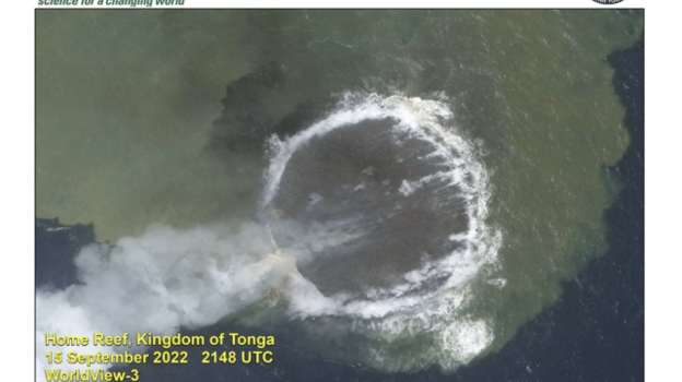La erupción que formó Home Reef en septiembre de 2022