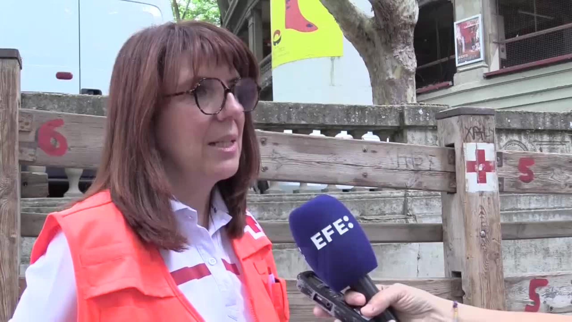 El voluntariado de Cruz Roja en Sanfermines y el impagable cariño de