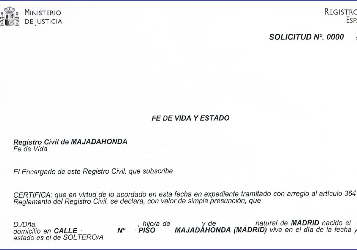 Certificado De Fe De Vida Y Estado Qu Es Y C Mo Puede Solicitarse