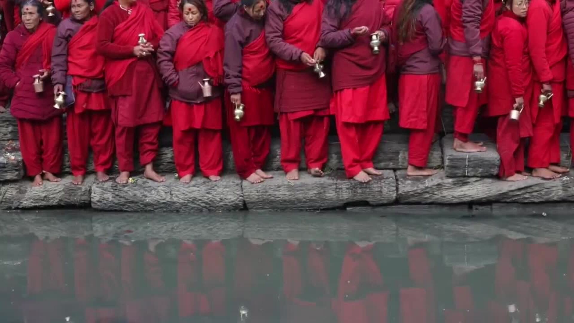 Mujeres Nepal Es Contin An Las Celebraciones Del Festival Madhav Narayan