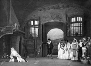 Una escena de la obra de D'Annunzio, Adaptada por Felipe Sassone, "la Hija de...