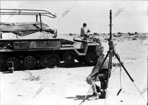 Tropas alemanas que combaten en el cerco de Tobruk