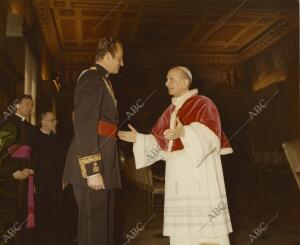 El Papa <strong>Pablo</strong> <strong>VI</strong> recibe en audiencia al Rey de España Juan Carlos I