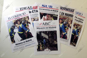 Portadas de Diferentes Diarios Referentes al atentado de Madrid