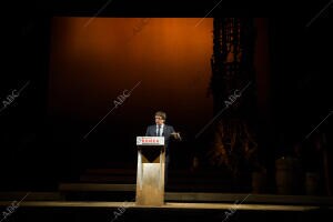 El presidente de la Generalitat Carles Puigdemon, en una conferencia en el...