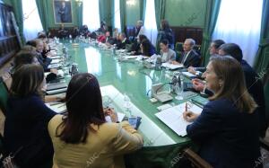 Última reunión de la junta de portavoces de la legislatura presidida por Ana...