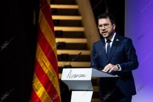 Conferencia del presidente de la Generalitat, Pere Aragonés