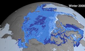 Satélites de la NASA revelan una enorme reducción de los hielos árticos