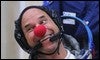 Laliberté, con su traje de astronauta y una nariz de payaso / AFP