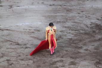 EFE  José Tomás, el pasado sábado en la plaza de Aguascalientes antes de caer herido de gravedad
