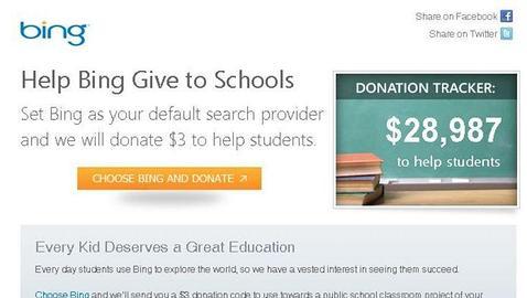 Microsoft pagará 3 dólares a cada internauta que cambie a Bing