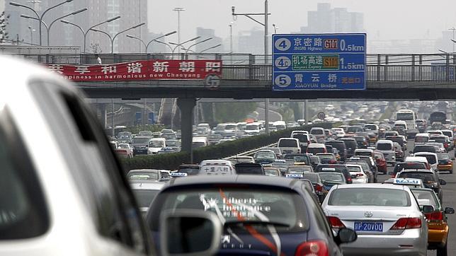 Nueve días de atasco en China