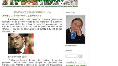 Anasagasti se rebela: «Zapatero debe callar al &quot;coro de bocazas&quot; del PSE de López»