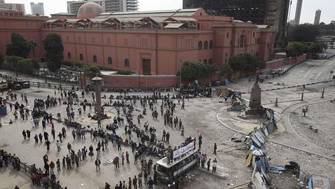 El Museo del Cairo, cuartel general para proteger Tahrir