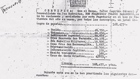 La última nómina de Franco