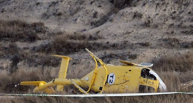 Seis muertos al estrellarse en Teruel un helicóptero de las brigadas antiincendio