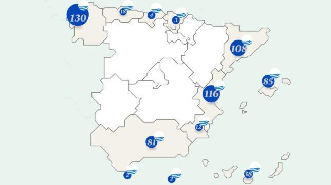 Galicia, a la cabeza en número de banderas azules