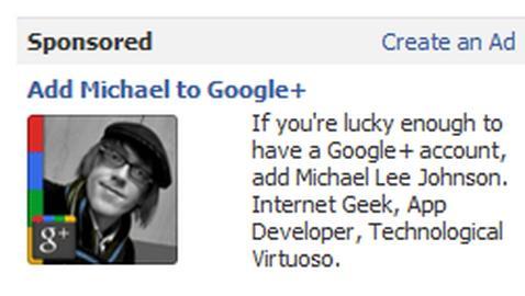 Facebook elimina un anuncio sobre Google +