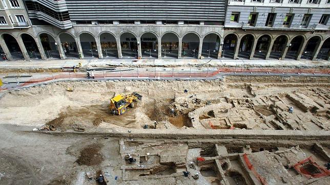 El tranvía de Zaragoza pisará con 90 toneladas los restos del arrabal musulmán de hace mil años