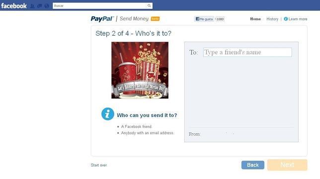Tarjetas con dinero para tus amigos en Facebook con PayPal