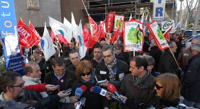 La reforma laboral, protagonista ayer de las protestas de los sindicatos