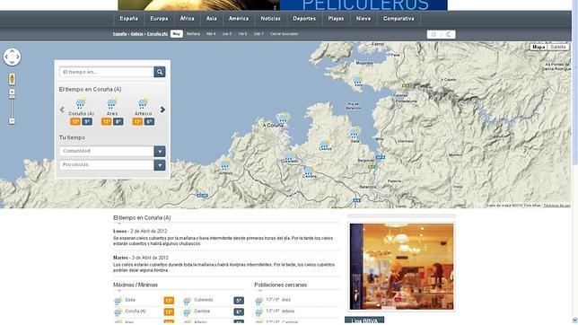 Bajan las temperaturas en La Coruña, donde se mantiene activo el incendio en Frgas del Eume