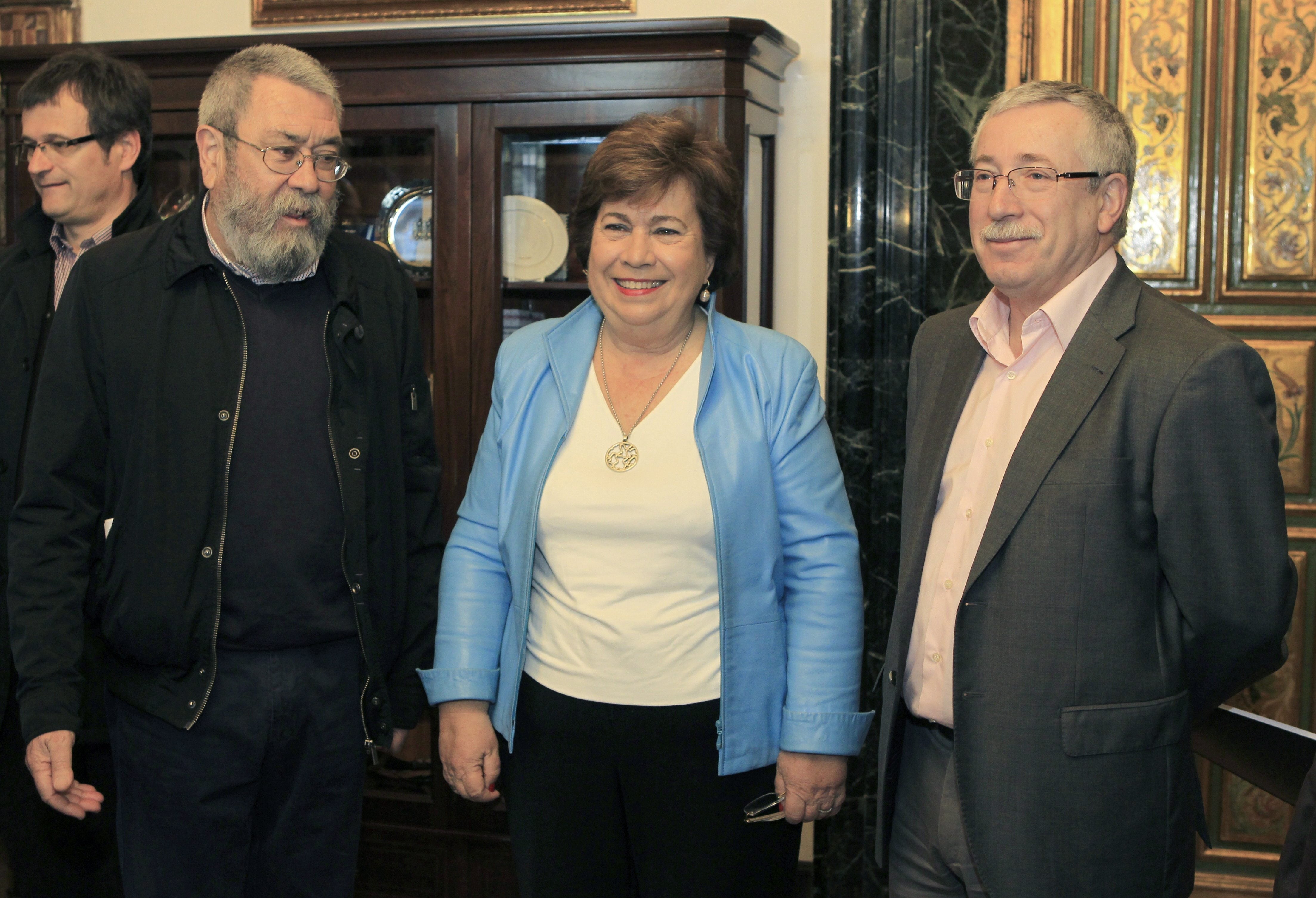 Toxo y Méndez piden a la Defensora del Pueblo que interponga un recurso de inconstitucionalidad contra la reforma laboral