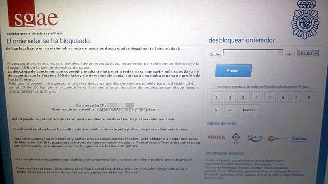 La Policía alerta de una nueva estafa por internet con una multa ficticia de la SGAE