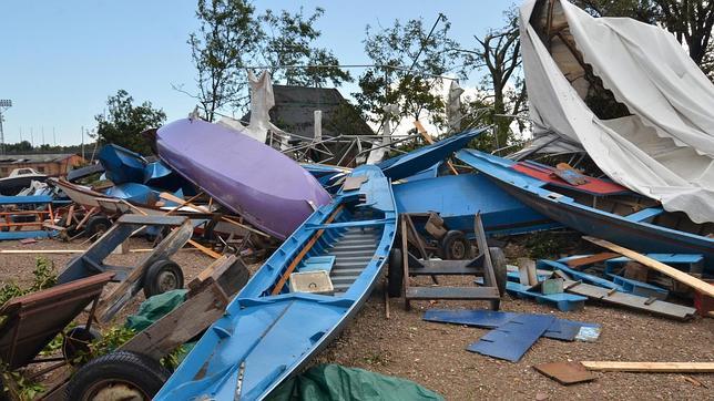 Un tornado en Venecia deja un herido y numerosos daños materiales