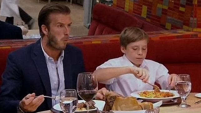 David y Brooklyn Beckham, de cena en «Pesadilla en la cocina»