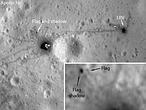Las banderas de las misiones Apolo aún siguen en pie en la Luna