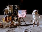 Las banderas de las misiones Apolo aún siguen en pie en la Luna