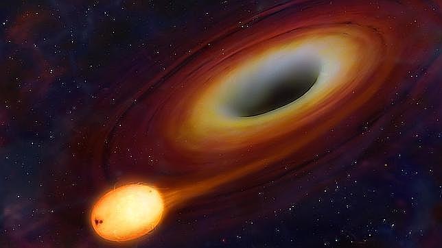 El último estertor de la víctima de un agujero negro