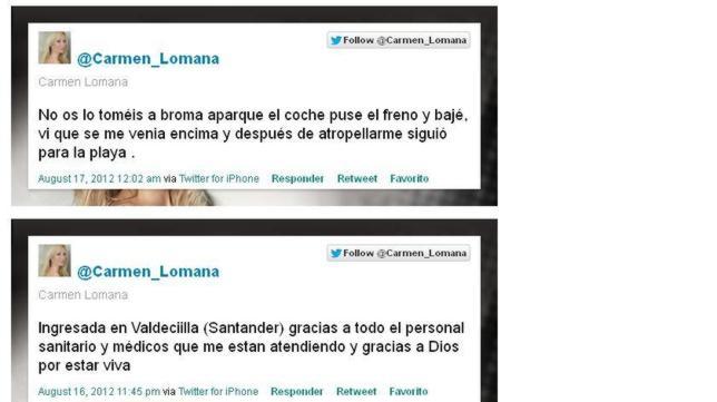 Carmen Lomana atropellada por su propio coche