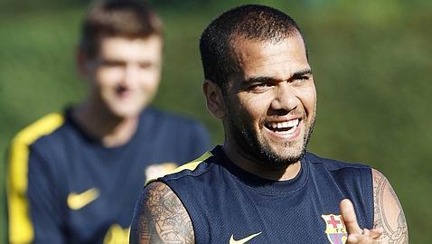 Alves y Puyol, dudas ante el Valencia