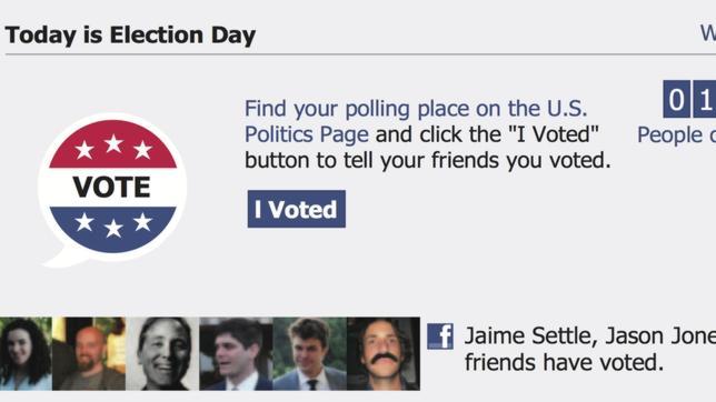 Un mensaje en Facebook aumenta la participación electoral en Estados Unidos