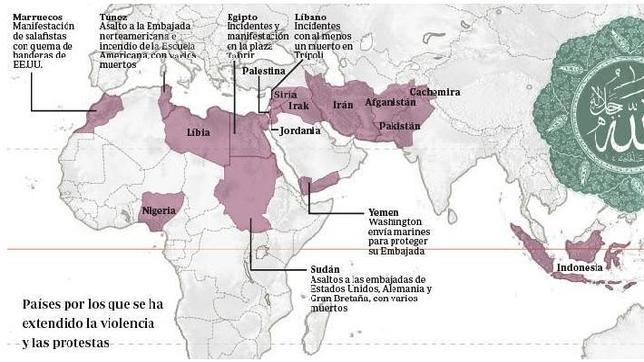 La ira de los musulmanes se extiende por medio mundo