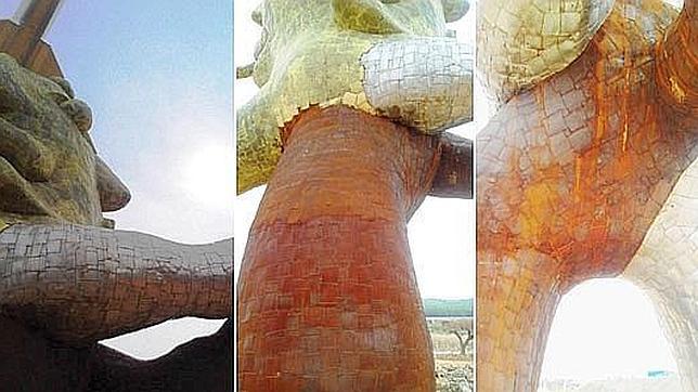 La estatua de Fabra en el aeropuerto de Castellón se oxida en tres meses