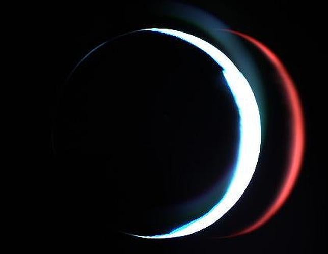 Marte, visto en cuarto creciente por primera vez