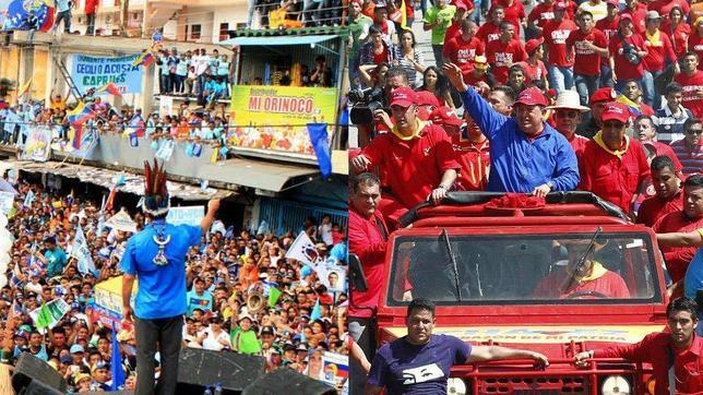 Chávez y Capriles multiplican sus actos de cara a las elecciones del 7 de octubre