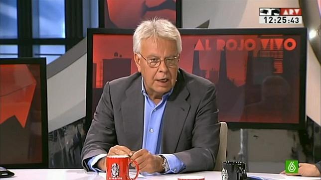 Felipe González le da su récord de audiencia al programa «Al rojo vivo»