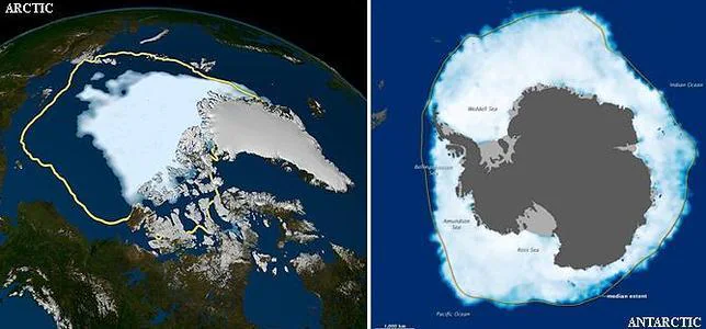 Polos opuestos: La Antártida crece mientras el Ártico encoge