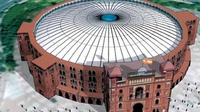 González presenta el proyecto para cubrir la plaza de Las Ventas durante el invierno