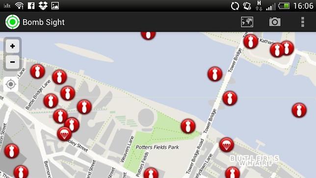 Un mapa interactivo ubica las bombas nazis lanzadas sobre Londres