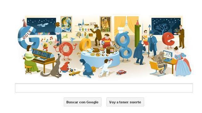 Nochevieja 2012, el último doodle para despedir el año