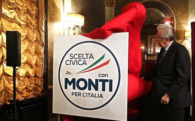 Mario Monti presenta el símbolo de su lista electoral