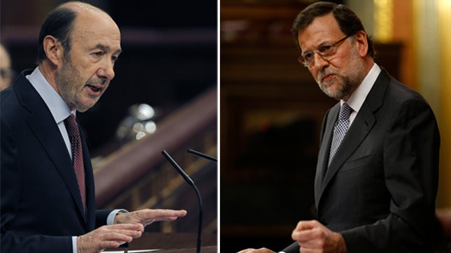 Rajoy a Rubalcaba: «El problema es que usted tiene historia»