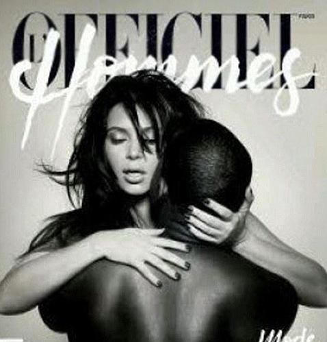 Kim Kardashian y su novio Kanye West protagonizan un desnudo de portada