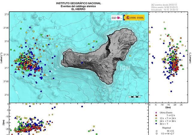 El Hierro registra su mayor temblor desde que comenzó la erupción del volcán submarino en 2011