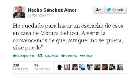 Un diputado socialista bromea sobre los escraches y dice que le haría uno a Mónica Bellucci